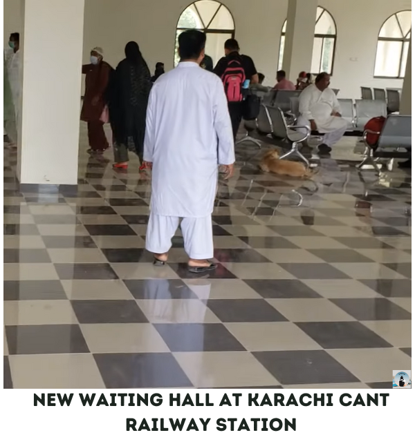 Waiting room near booking office at Pakistan Railway Karachi Cantt Station