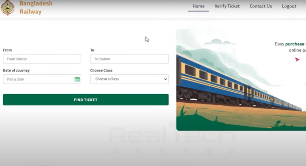 Bangladesh Railway E Ticket