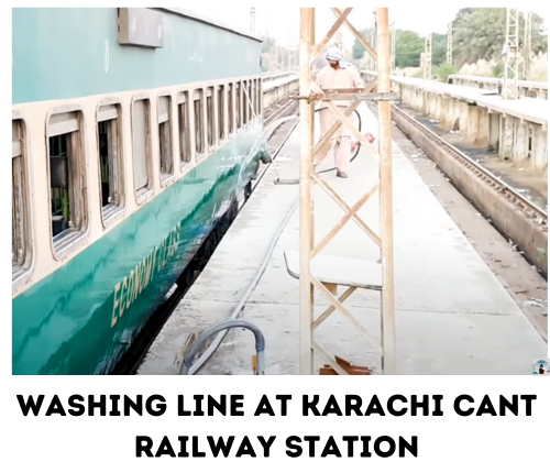 Washing line  near Pakistan Railway Karachi Cantt Station