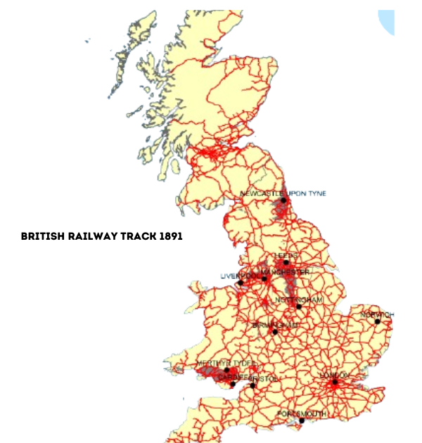 Great British Railway map 1891