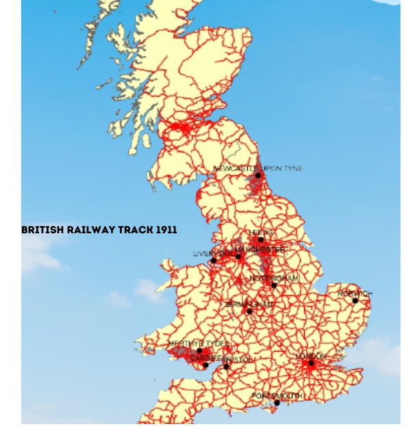 Great British Railway map 1911