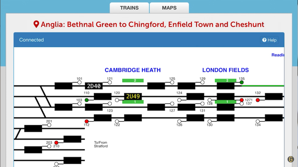 Open Train Times' Dynamic Live Track Diagrams