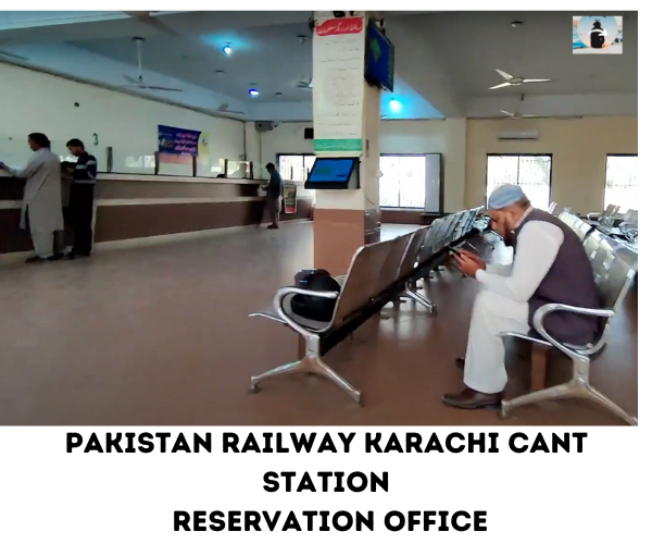 Booking office at Pakistan Railway Karachi Cantt Station